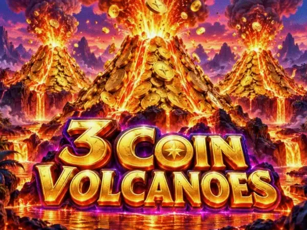 3 Coin Volcanoes game tile at Spinfever