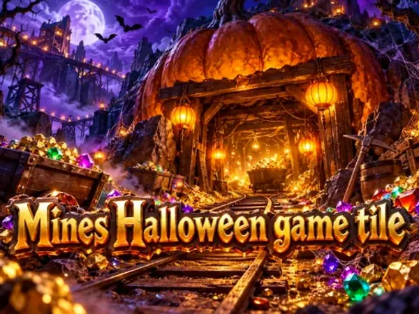 Mines Halloween game tile at Spinfever